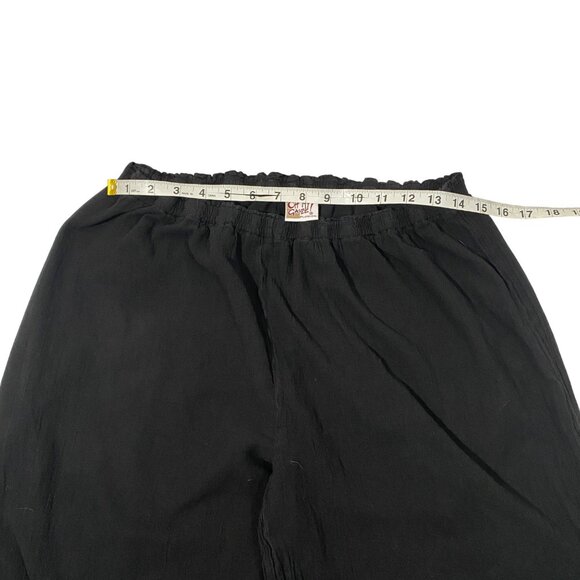 Oh My Gauze! Kate Black Wide Leg cropped pull on Pants size 2 Size L - Picture 6 of 9